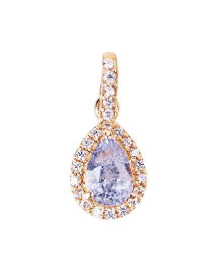 Pear-Cut Blue Sapphire Pendant